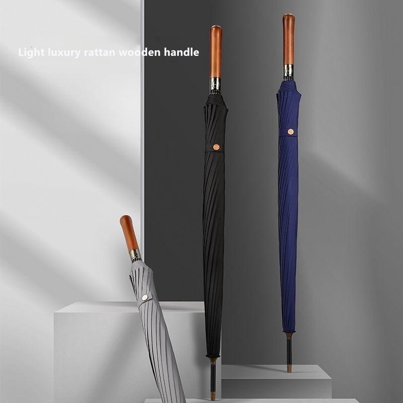Golf Umbrella - Paraguas Automático con Mango de Madera,