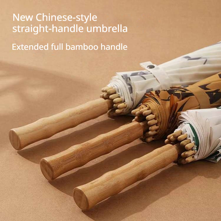 Golf Umbrella Large - Paraguas Grande de Bambú Estilo Chino