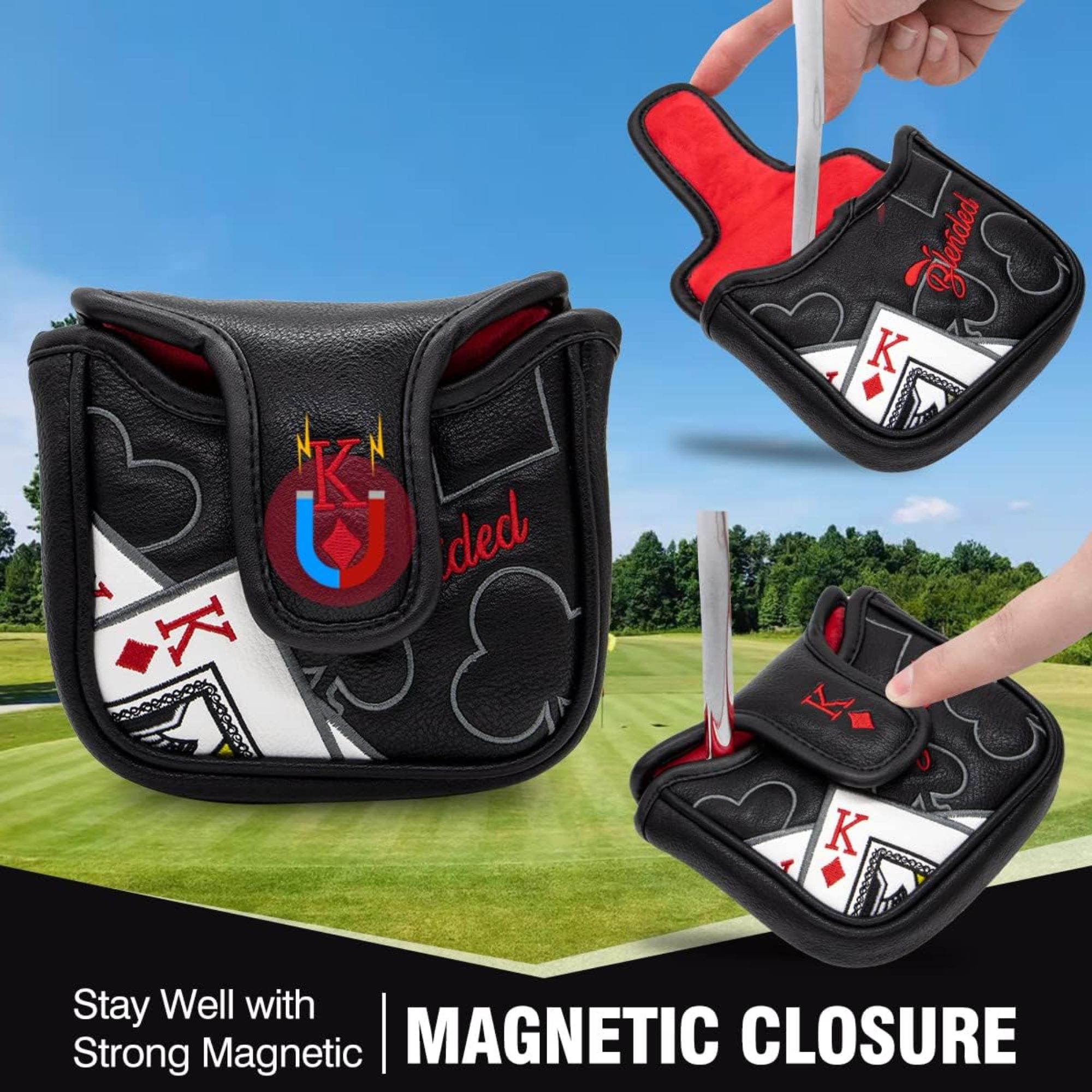 Mazo bordado King Of Hearts co - Golf Putter reseña y precio