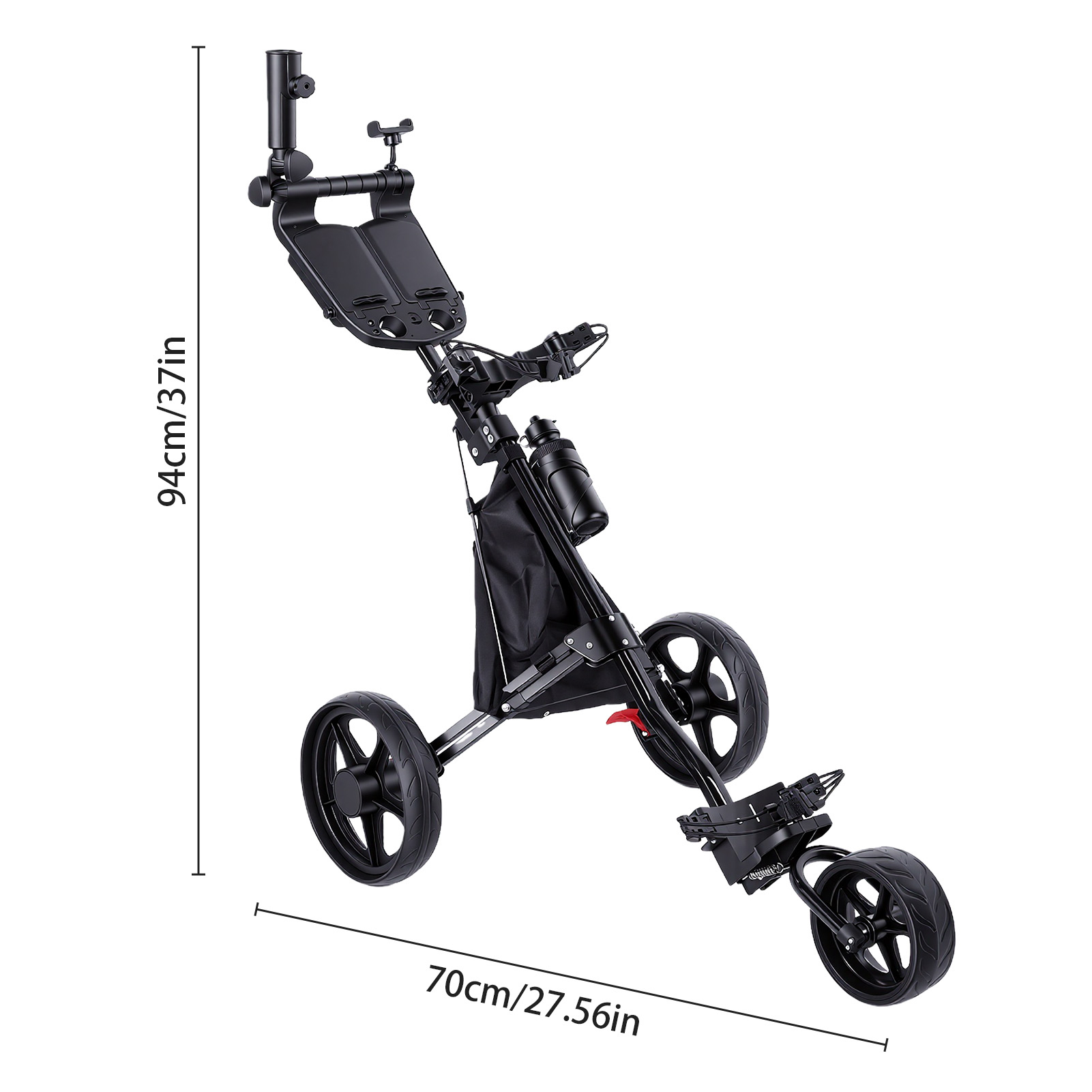 Carrito de golf plegable con 3 - Golf Umbrella reseña y precio
